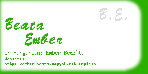 beata ember business card